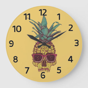 Relógio Grande Geek Funky Legal Pineapple Punk