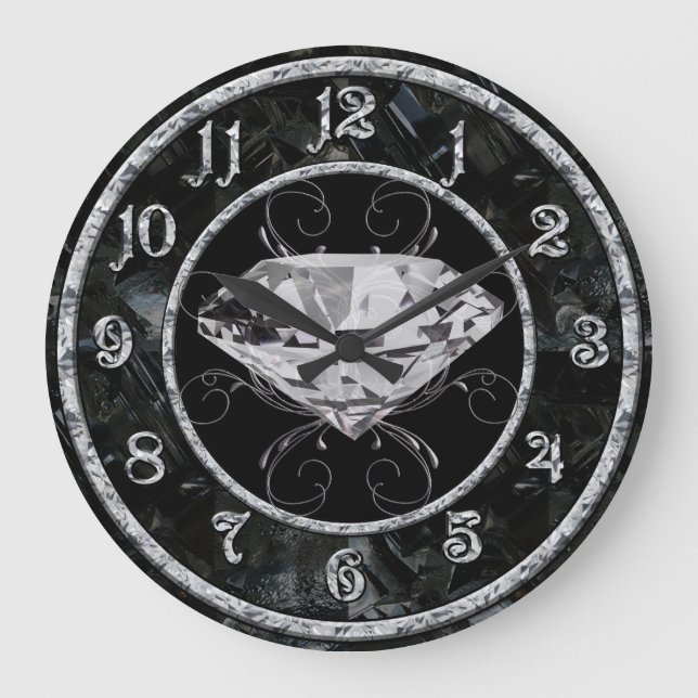 Relógio Grande Gem Branco (Frente)