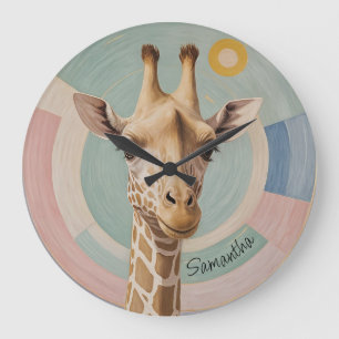 Relógio Grande Gentle Giant: Pastel Giraffe