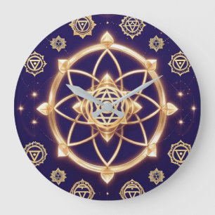 Relógio Grande Geometria Celestial da Luz — Padrão Sagrado
