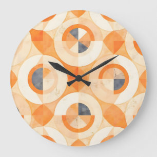 Relógio Grande Geometria Terra Desbotada
