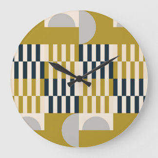 Relógio Grande Geométrico moderno, padrão retrô escandinavo