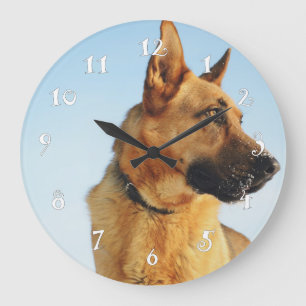 Relógio Grande German shepherd, clock& bonito da parede sua foto