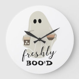 Relógio Grande Ghost Cute Halloween | Amantes De Café De Boo Fres