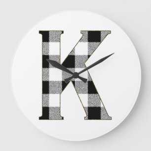 Relógio Grande Gingham Check K