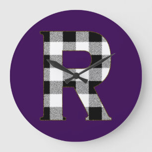 Relógio Grande Gingham Check R