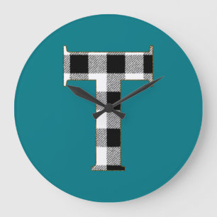Relógio Grande Gingham Check T