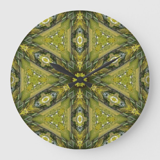 Relógio Grande Gingko Mandala (Frente)