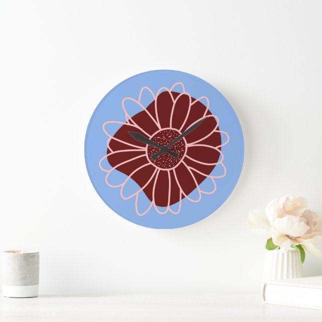 Relógio Grande Girassol Russo Contemporâneo (Lar)