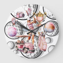 Relógio Grande Girls Go Golfing