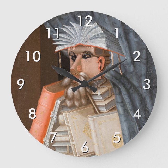 Relógio Grande Giuseppe Arcimboldo - O Bibliotecário (Frente)