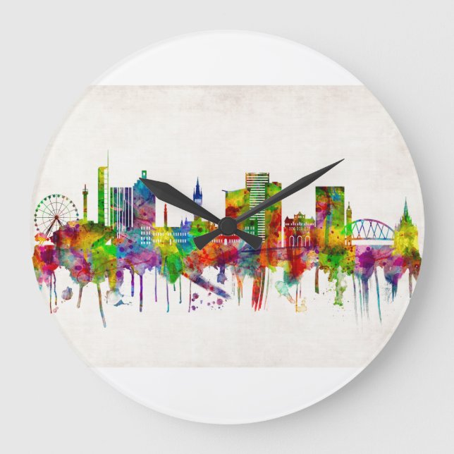 Relógio Grande Glasgow Scotland Skyline (Frente)