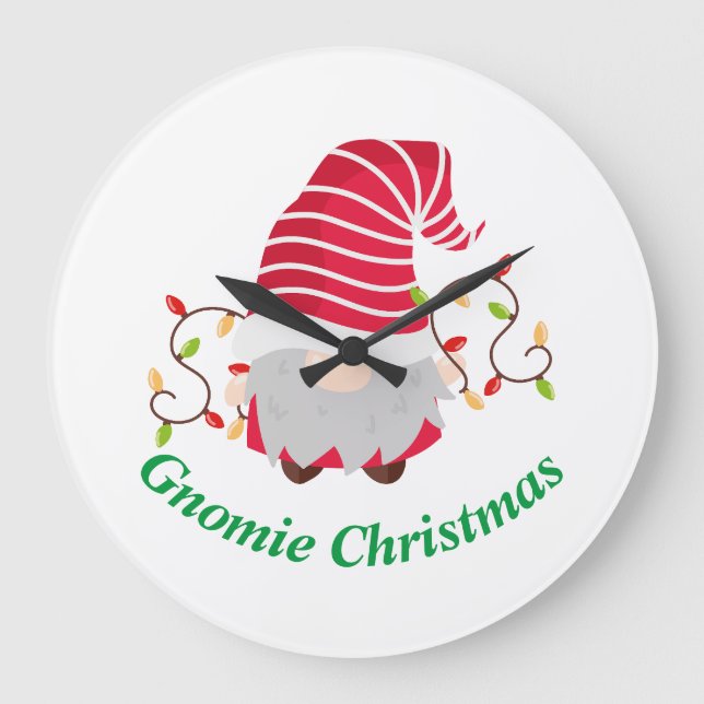 Relógio Grande Gnomie Christmas Large Clock (Frente)