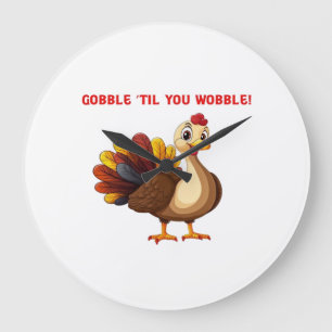 Relógio Grande Gobble �Até Você Cambalear Camisa Clássica de Peru