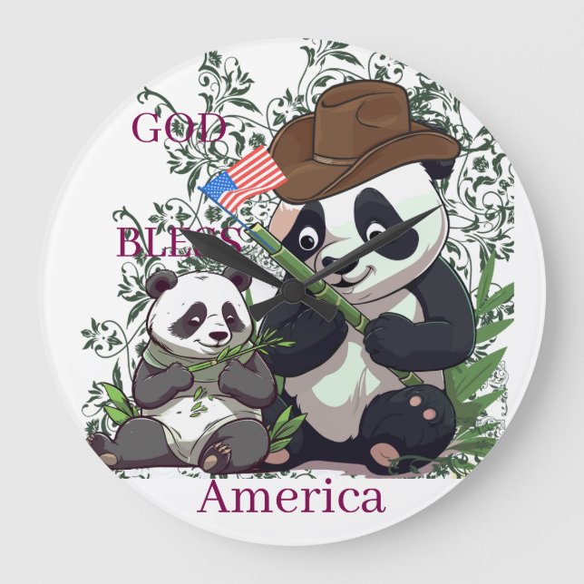 Relógio Grande GOD BLESS America (Frente)