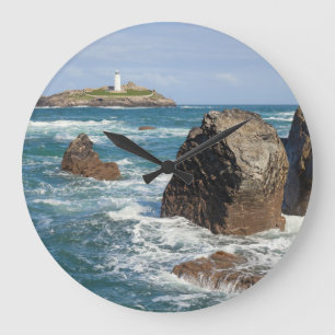 Relógio Grande Godrevy Lighthouse Large Clock