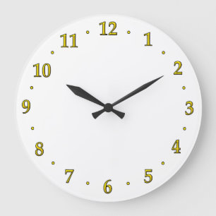 Relógio Grande Gold Clock Number Face Template Use Your Design