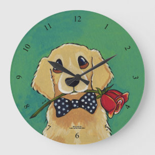 Relógio Grande Golden retriever & pulso de disparo de parede
