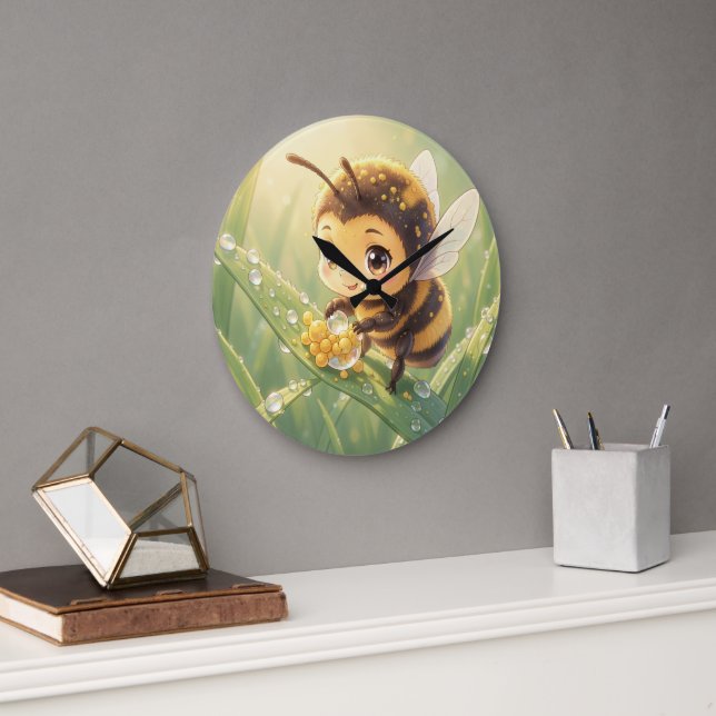 Relógio Grande Goldene Hummel im Blütentanz.8 (Escritório)