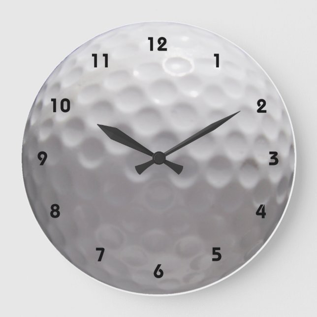 Relógio Grande Golf Ball Wall Clock com números (Frente)