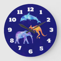 Golfinho de Aquarela, Elefante e canguru