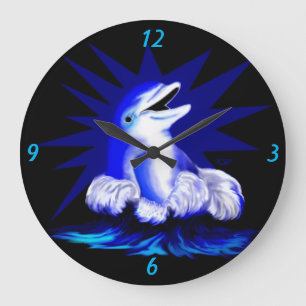 Relógio Grande Golfinho sorridente