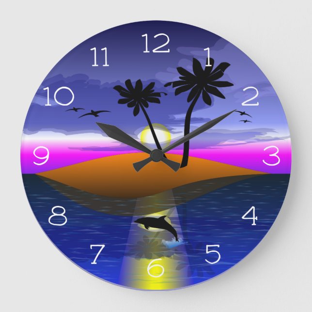 Relógio Grande Golfinhos (Frente)