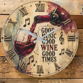 Relógio Grande Good Music Good Wine Good Times
