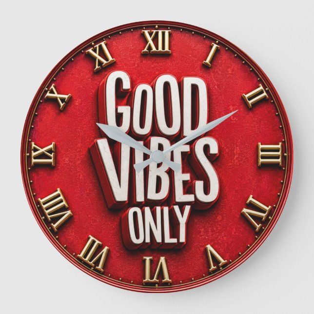 Relógio Grande Good Vibes Only  (Frente)