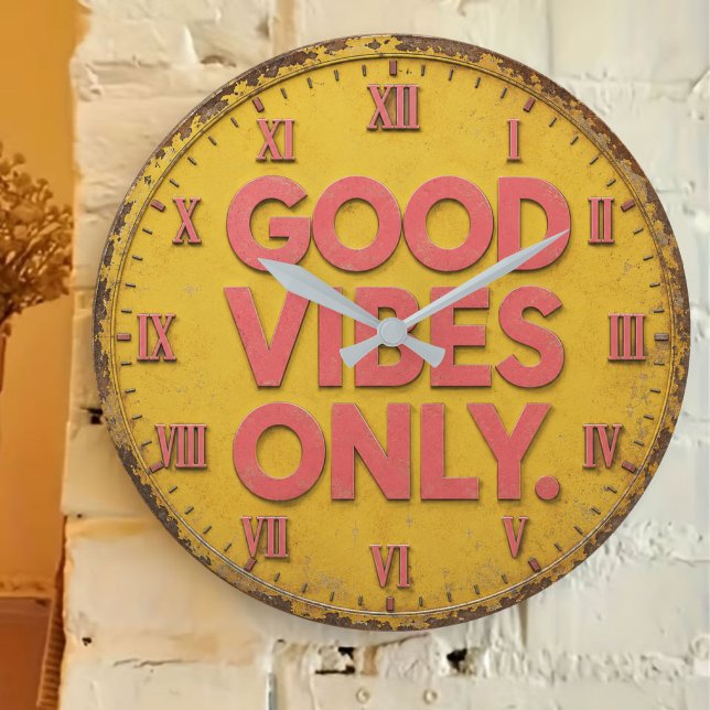 Relógio Grande Good Vibes Only (Criador carregado)