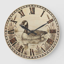 Relógio Grande Goose Wall Clock - Serene Lake Glide