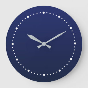Relógio Grande Gradiente Azul-Marinho Azul Profundo