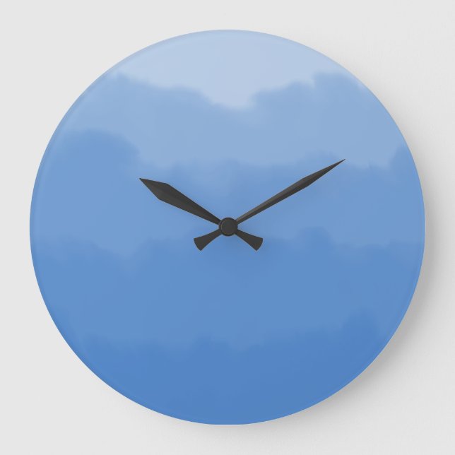Relógio Grande Gradiente de céu azul sonhador  (Frente)