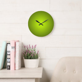 Relógio Grande Gradiente de Tons Verdes Minimalista