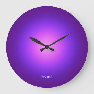 Relógio Grande Gradiente Radial Rosa Roxo