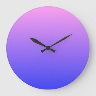 Relógio Grande Gradiente Violeta e Azul