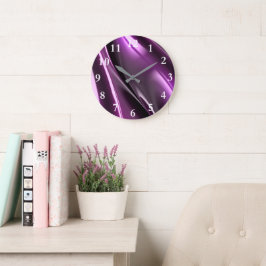 Relógio Grande Gráfico 3D roxo reflexivo futurístico