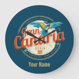 Relógio Grande Gran Canaria Parrot Canary Islands Espanha Vintage