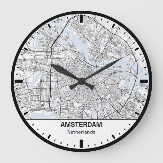 Relógio Grande Grande Horloge Ronde Amsterdam Clock City Line Art