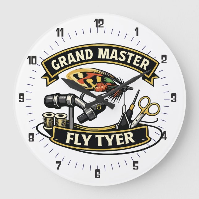 Relógio Grande Grande Mestre Fly Tyer empata mosca (Frente)