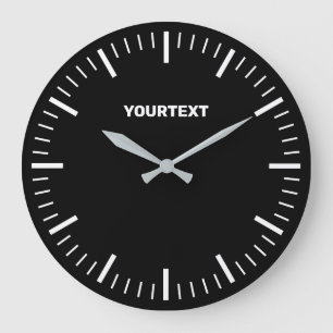 Relógio Grande Grande preto desproporcionado moderno nenhum pulso