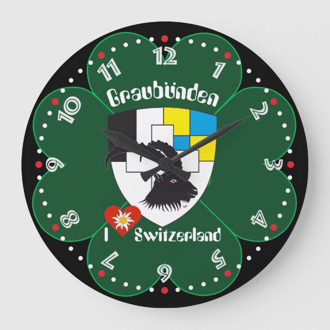 Relógio Grande Graubünden Grischun Grigioni Schweiz Svizra Uhr (Frente)