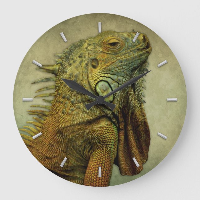 Relógio Grande Green Iguana (Frente)
