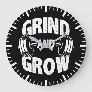 Relógio Grande Grind e Crescer - Motivação do Workout Gym