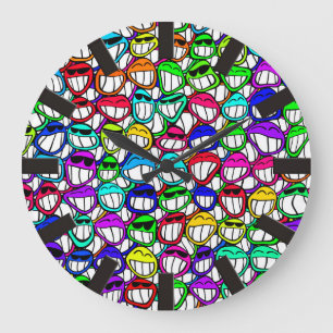 RELÓGIO GRANDE GRUPO DE SORRISO LEGAL DAS CARAS