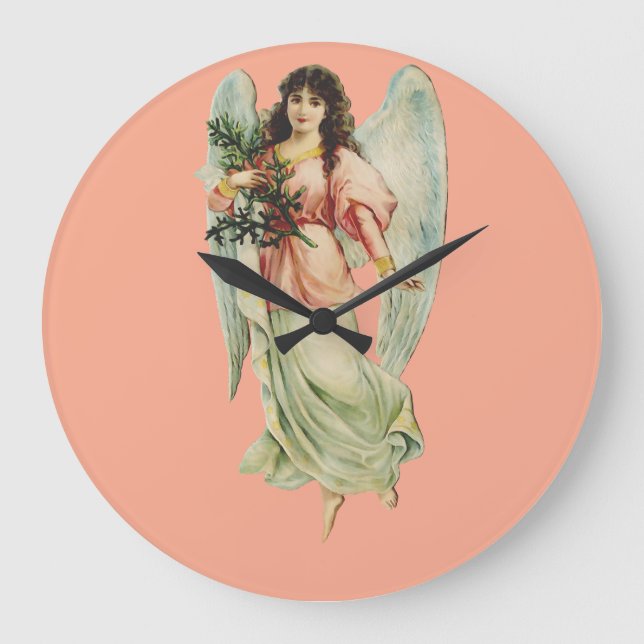 Relógio Grande Guardian Angel Divine Watchfulness & Grace Art (Frente)