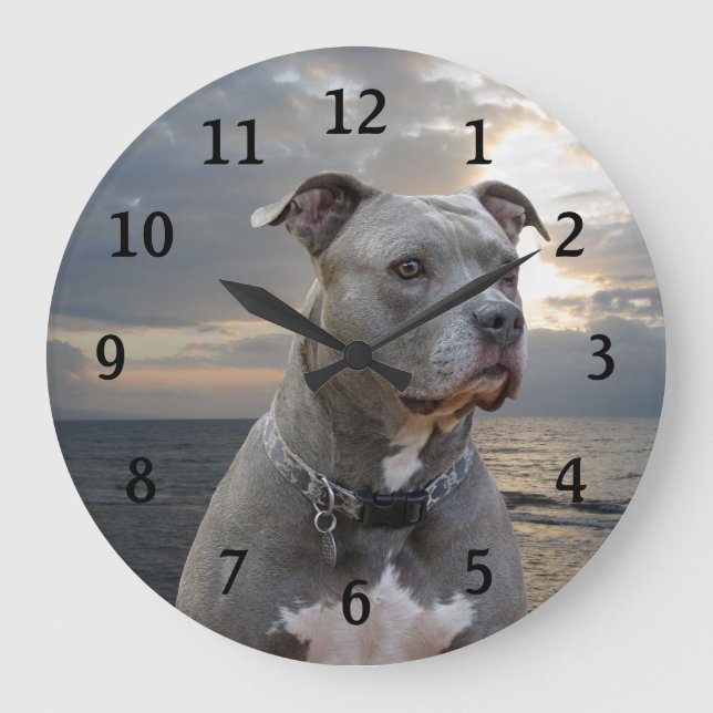 Relógio Grande Guardian Pitbull Wall Clock (Frente)