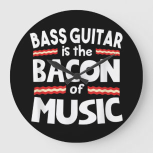 Relógio Grande Guitar Lover   Bass Guitar É Bacon De Música Engra