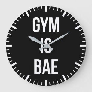 Relógio Grande Gym Is Bae - Engraçado Workout Inspiracional