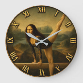 Relógio Grande Gymnast Funny Mona Lisa